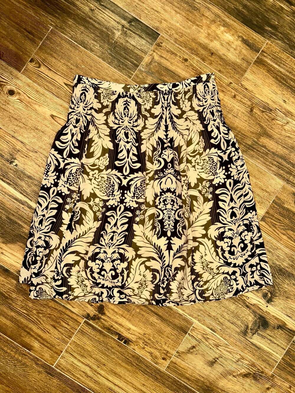 Ann Taylor Loft Petites Skirt Size 8P Damask Print